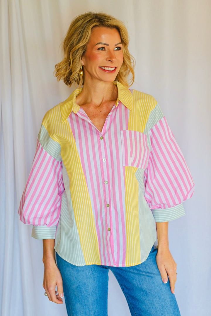 The Lemon Drop Stripe Top