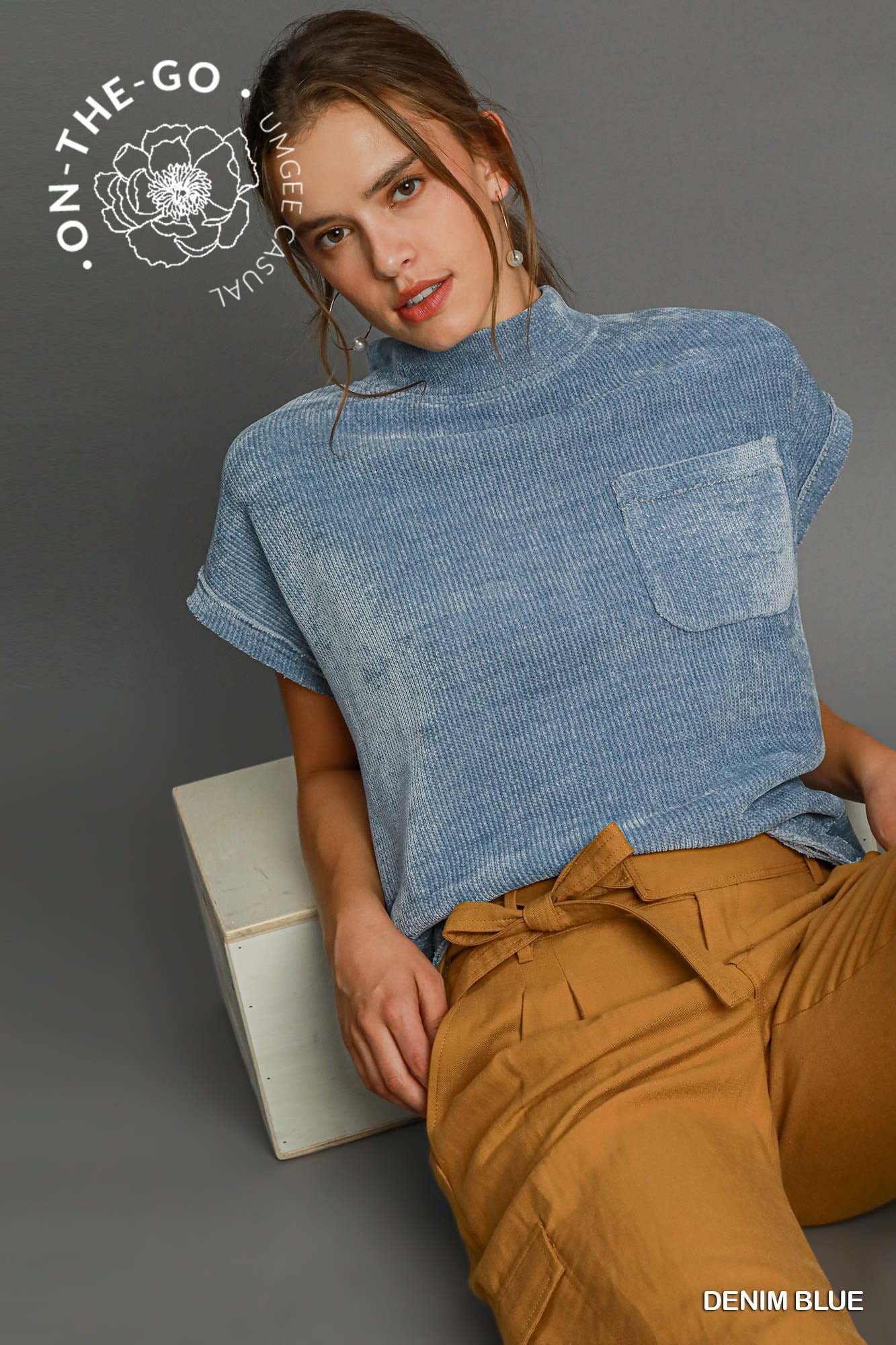 Soft Knit Mock Neck Top