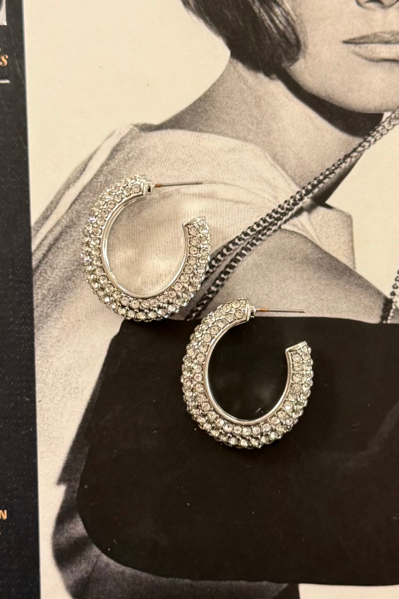 The Presley Pavé Hoops