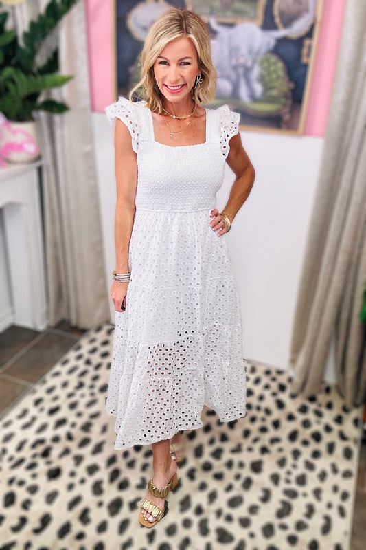 White Eyelet Dress