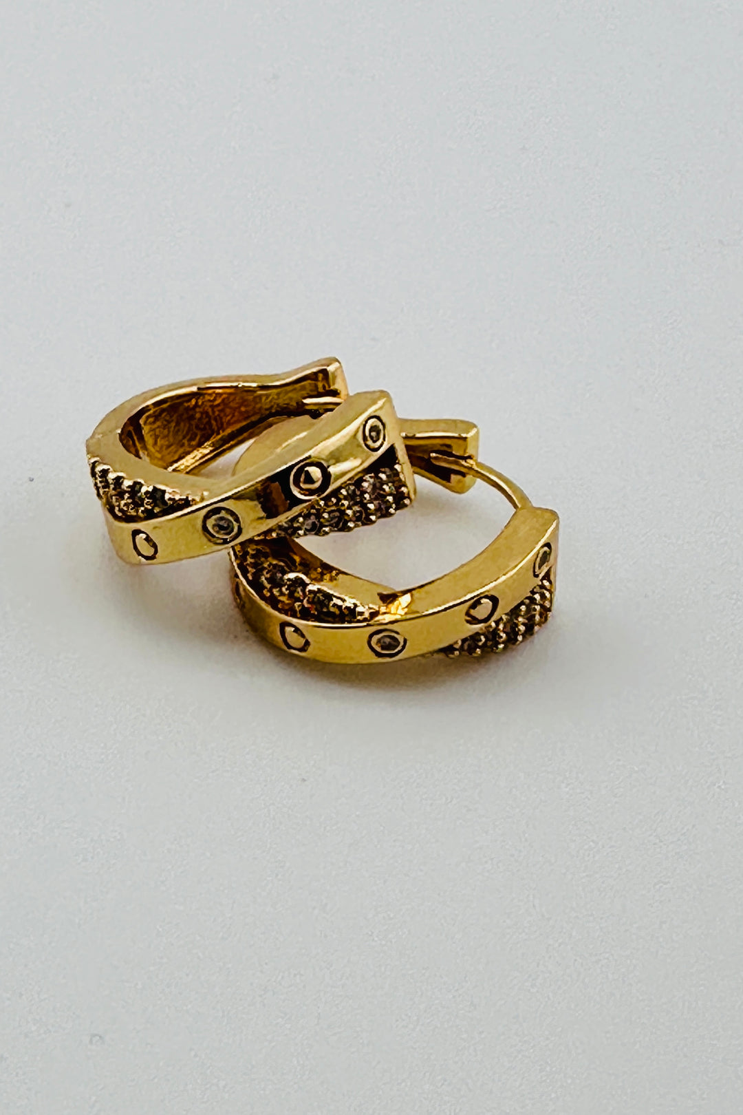 14K Gold Dipped Designer Inspired Small Hoop