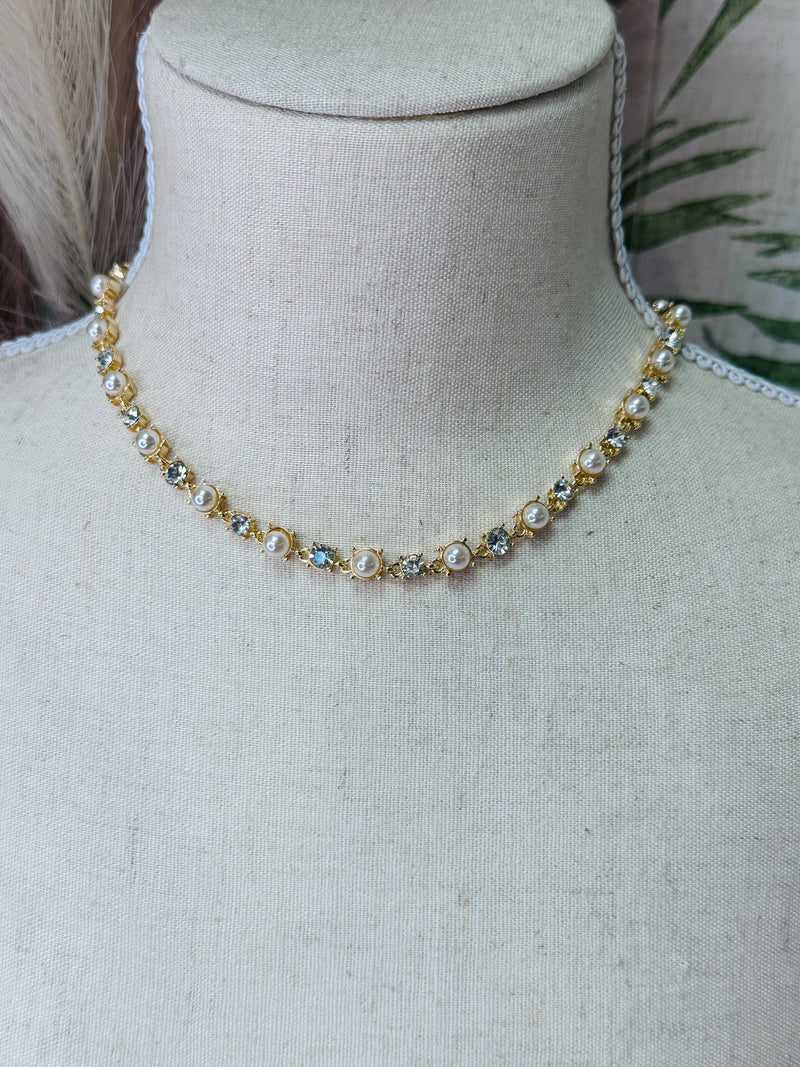 Diamonds and Pearls Necklace