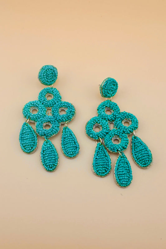 Turquoise Beaded Earrings