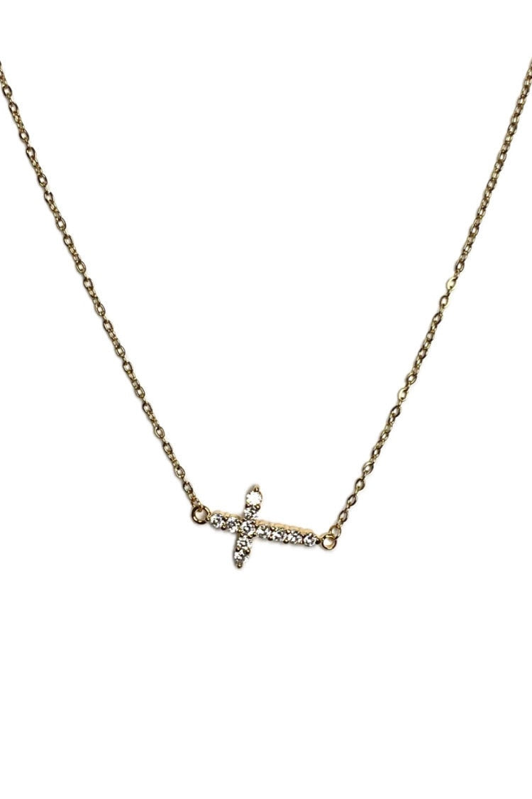 Weisinger Crystal Sideways Cross