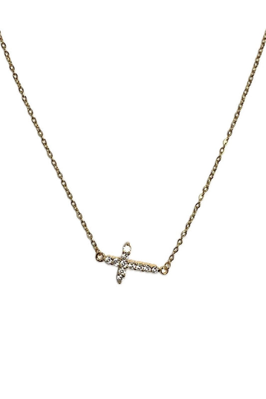 Weisinger Crystal Sideways Cross