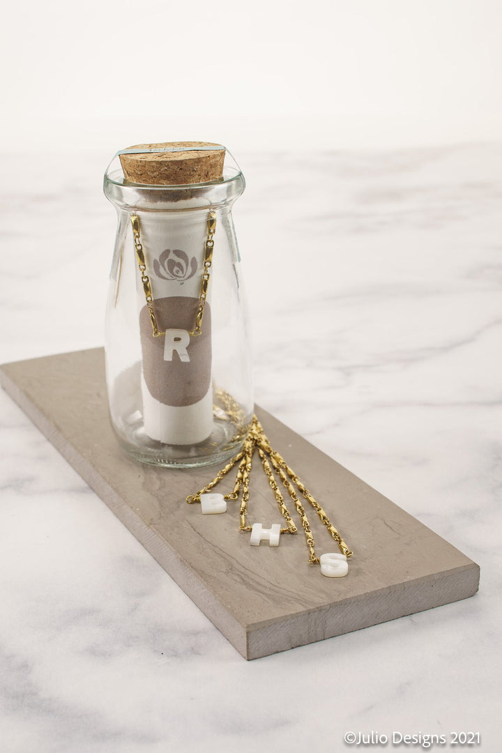 Julio The Pepita Intial Necklace in Gold