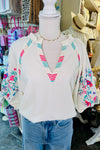 Cream Embroidered Top