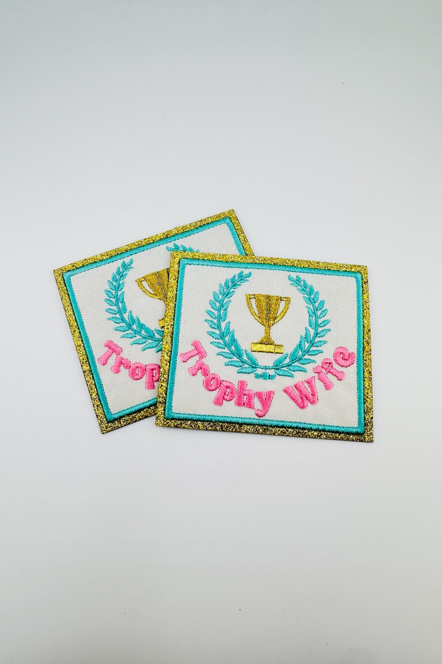 Trophy Wife Glittery Embroidered Patch