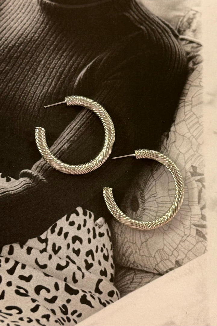 14K Dipped Twisted Hoops