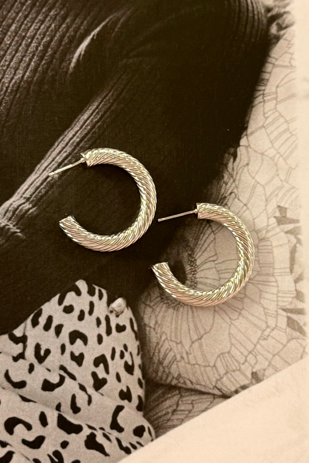 14K Dipped Twisted Hoops