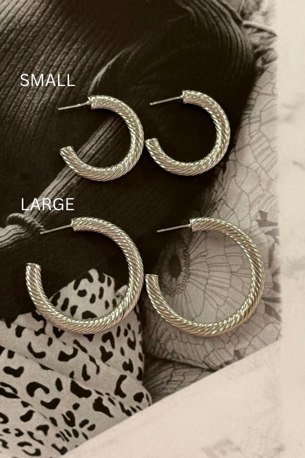 14K Dipped Twisted Hoops