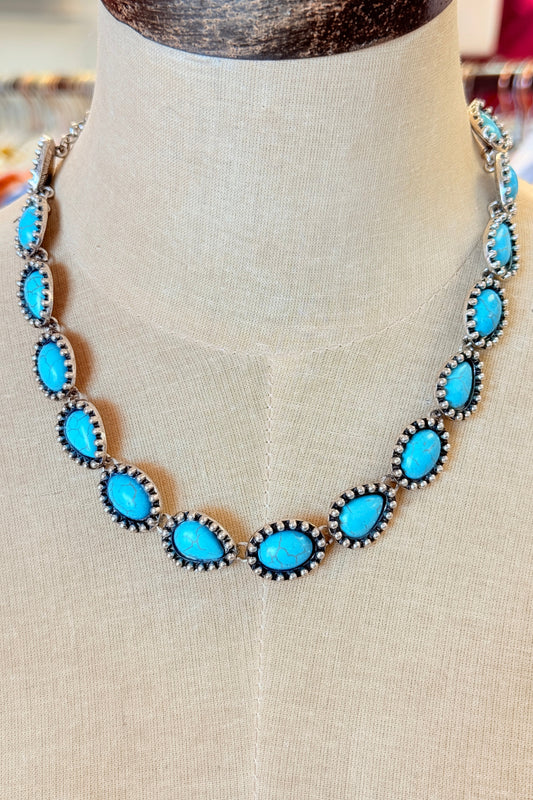 Navajo Faux Navajo Concho Necklace