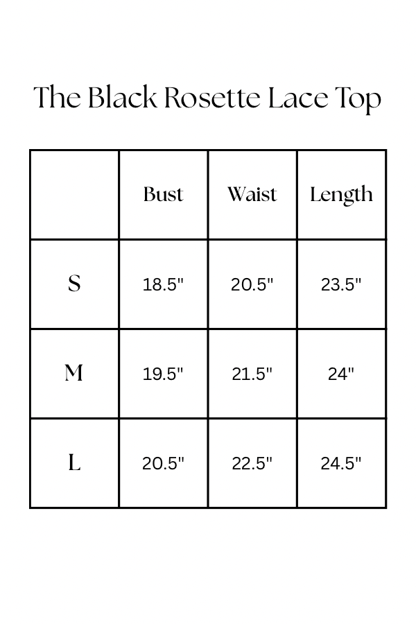 The Black Rosette Lace Top