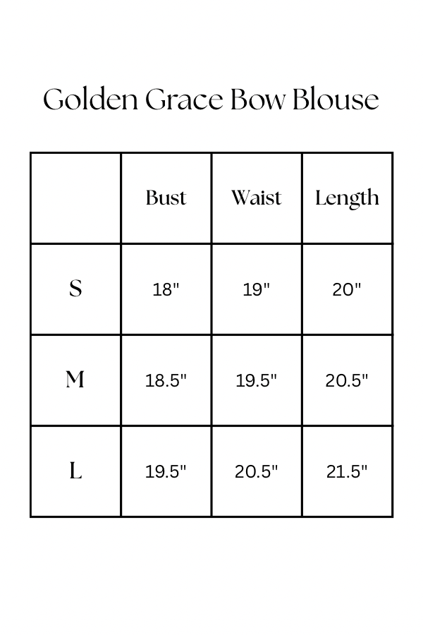 Golden Grace Bow Blouse