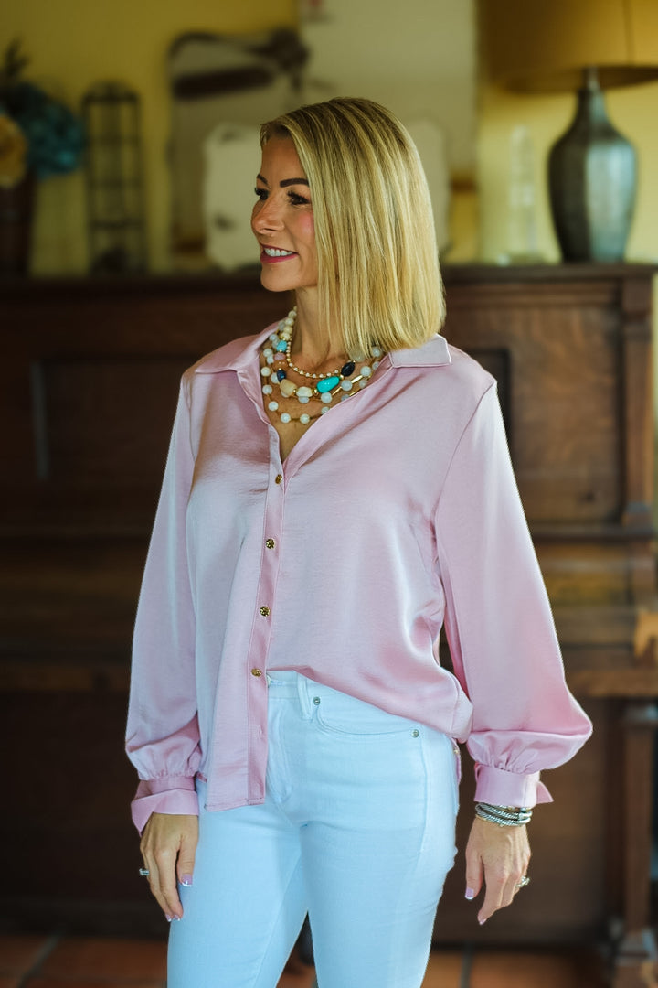 The Solenne Button Blouse
