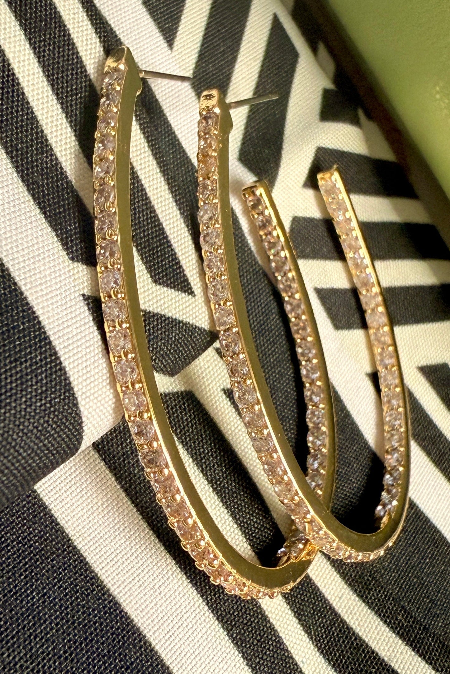 crystal hoop earring