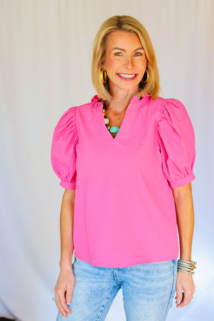The Rosette Puff Sleeve Top