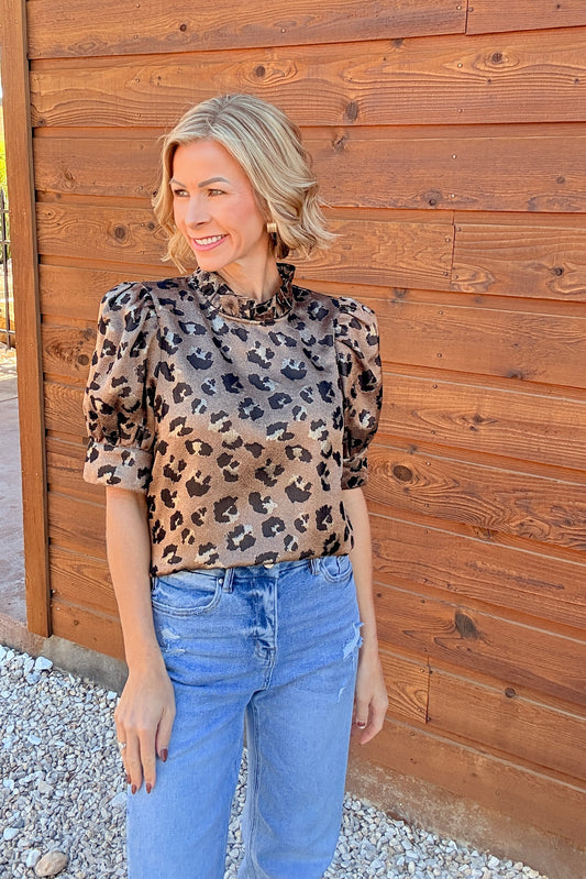 Bronze Wild Detail Top