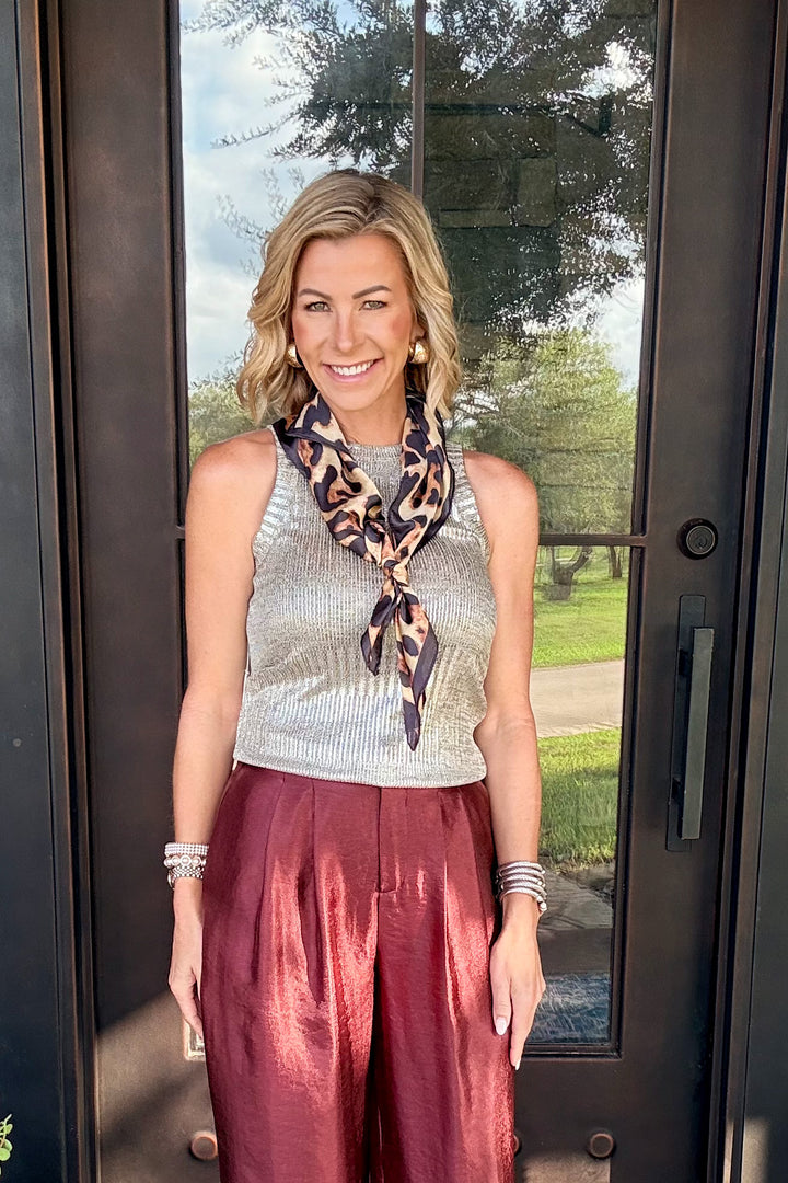 Another Love Pamela Tank – Silver Foil