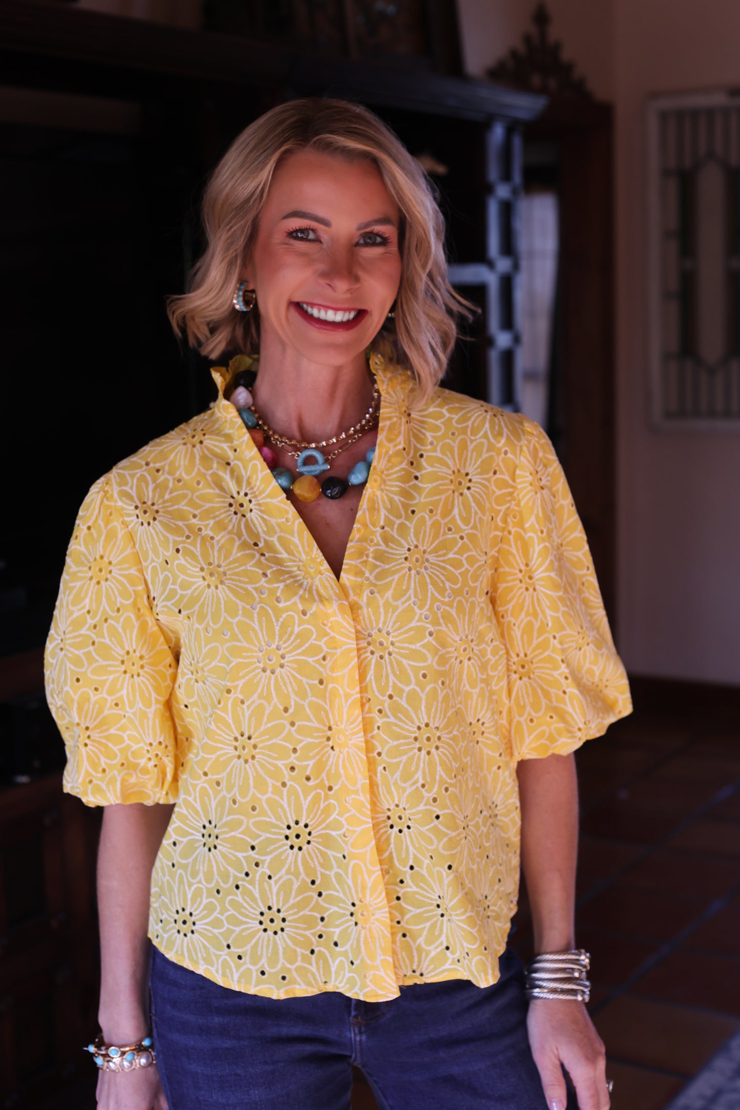 The Sunlit Eyelet Blouse