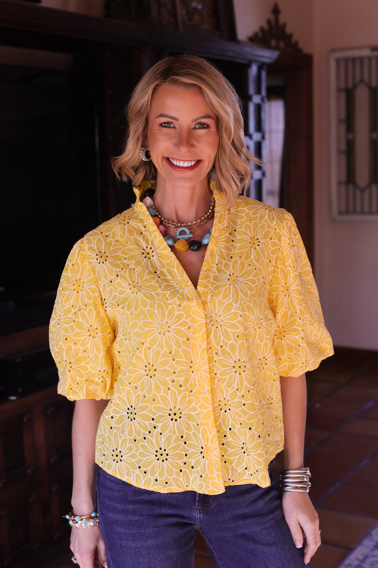 The Sunlit Eyelet Blouse
