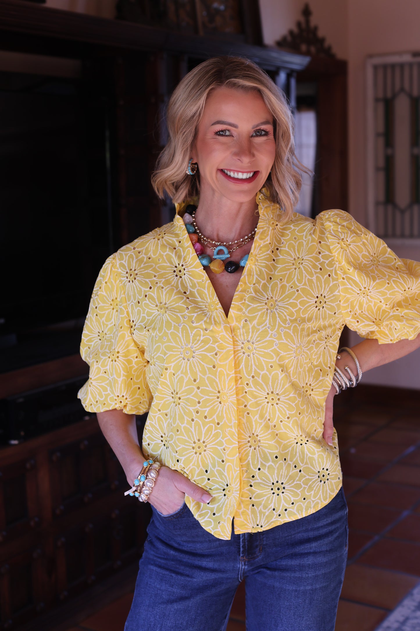 The Sunlit Eyelet Blouse