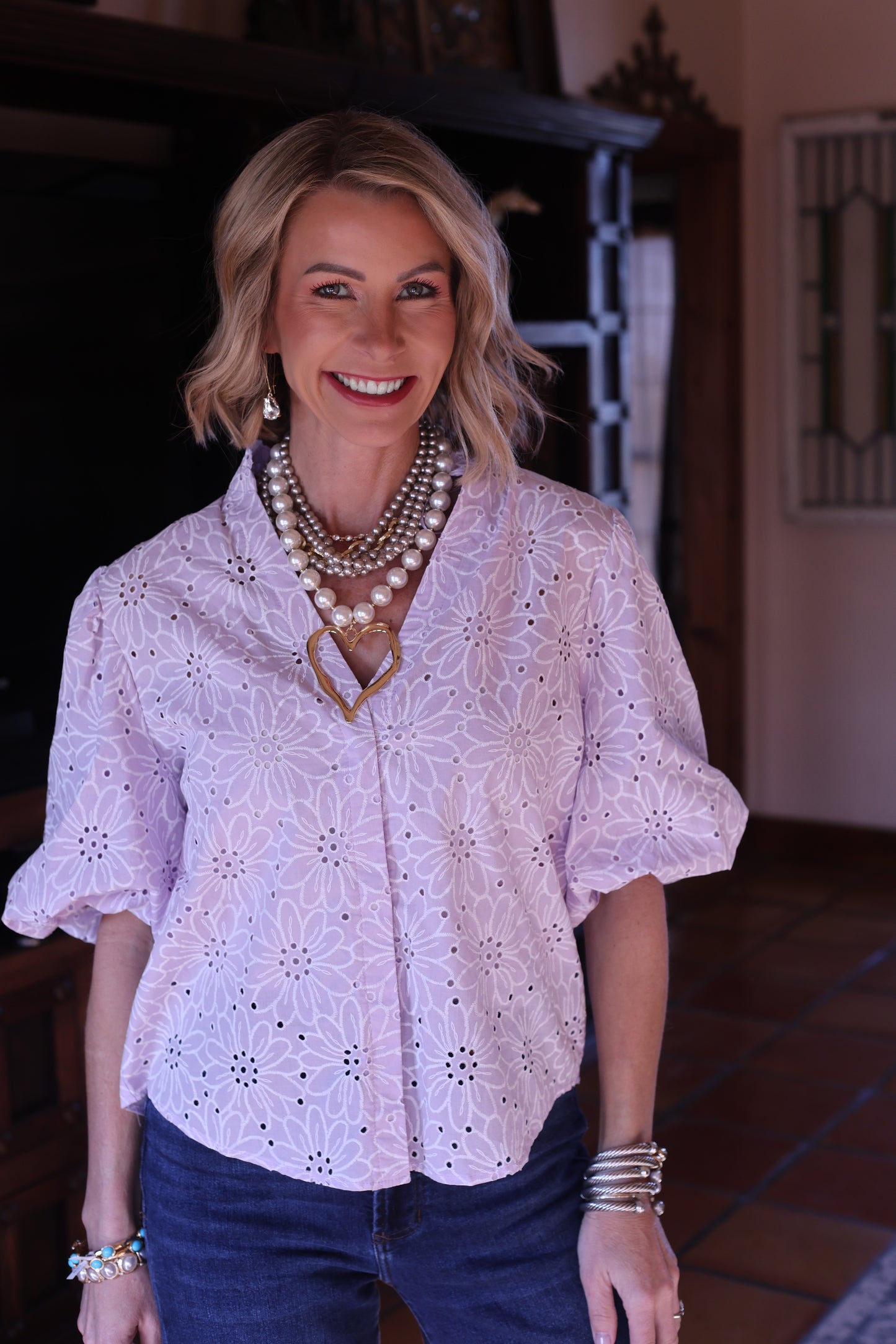 The Sunlit Eyelet Blouse