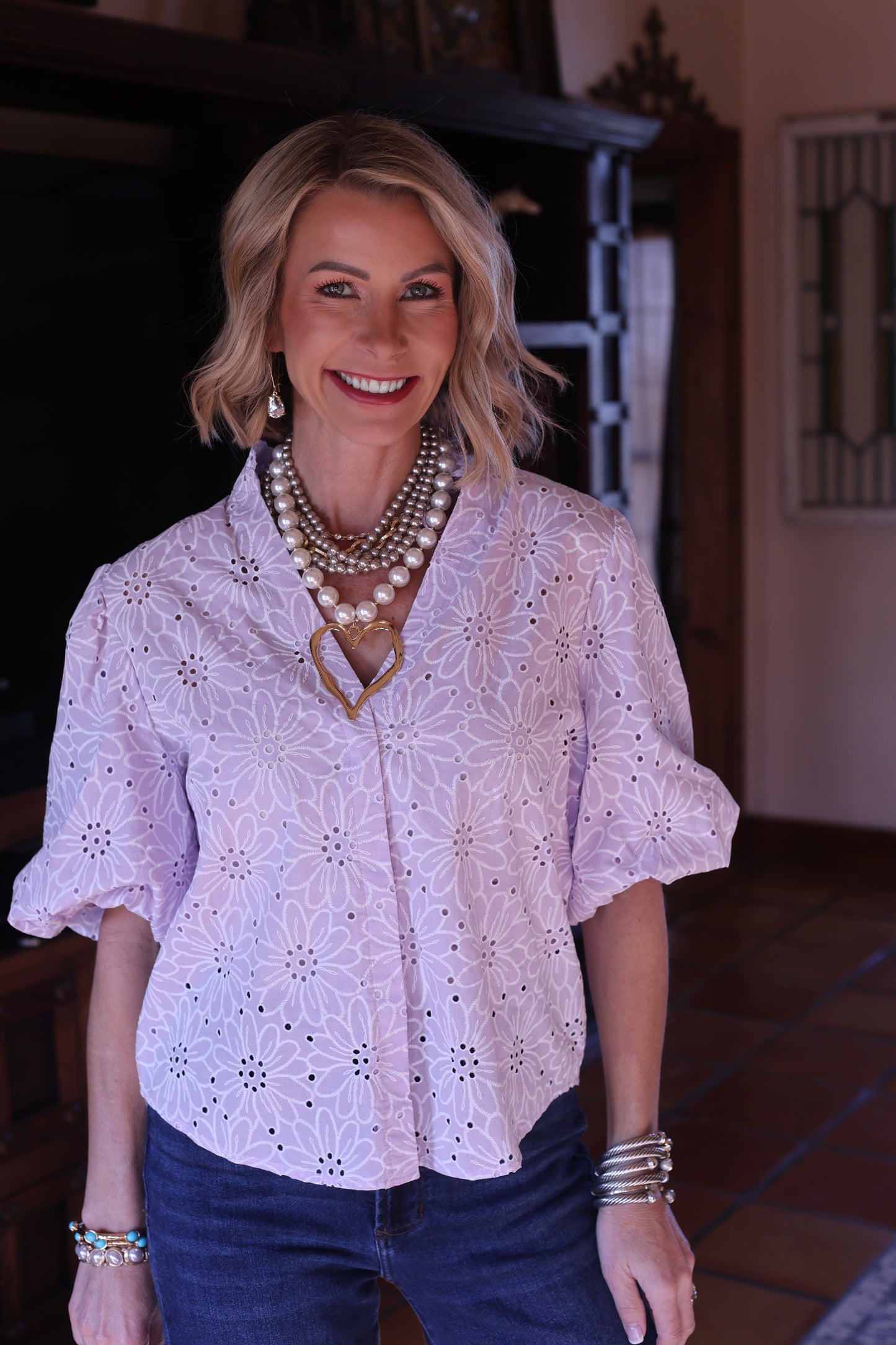 The Sunlit Eyelet Blouse