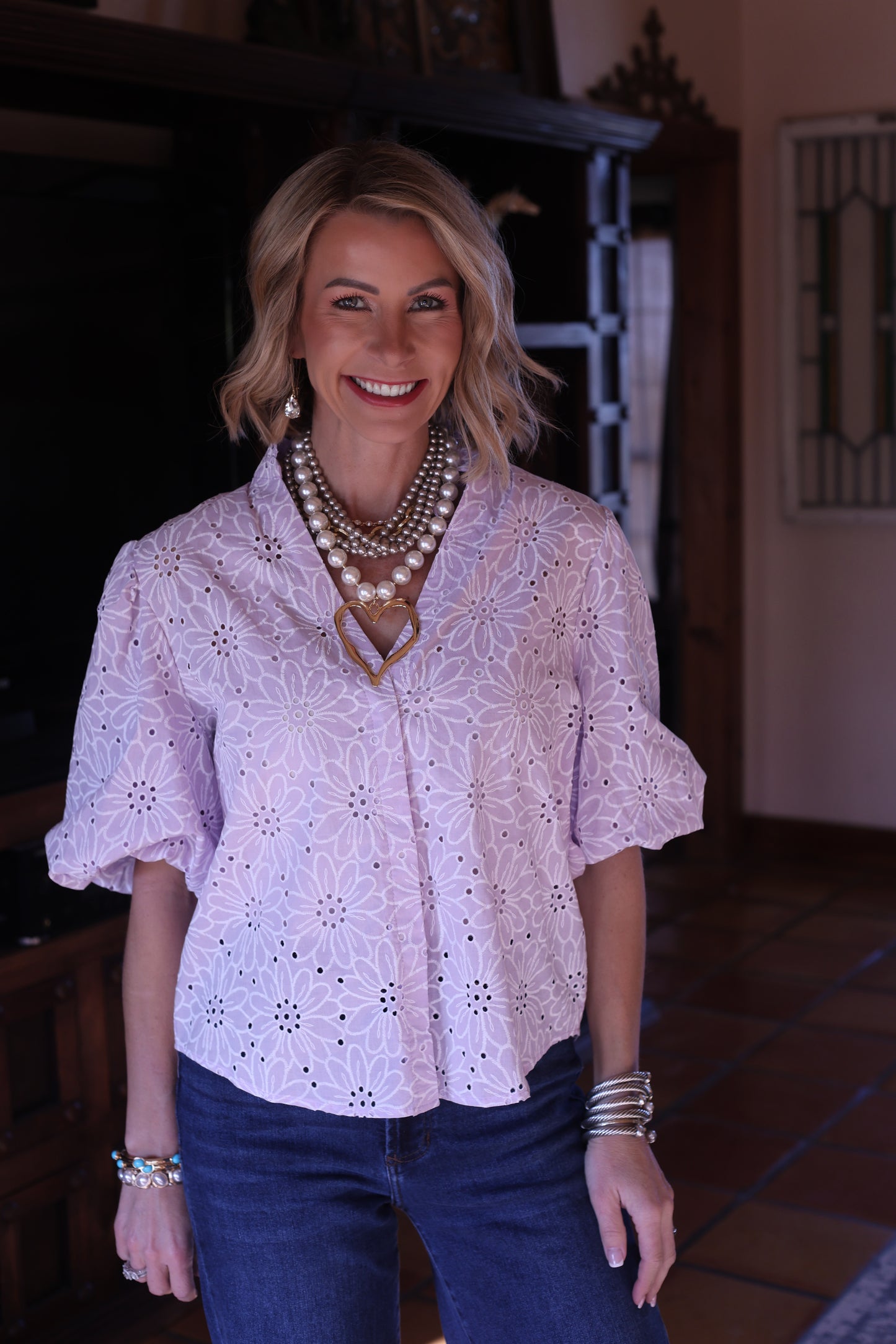 The Sunlit Eyelet Blouse