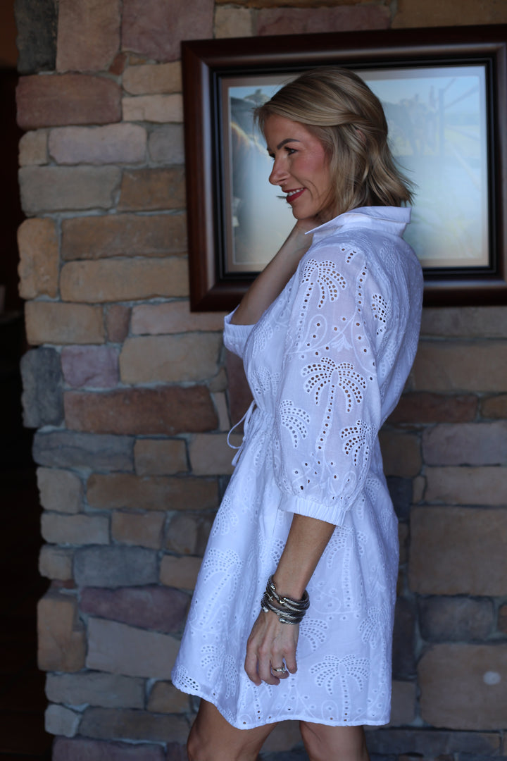 The White Palms Eyelet Dress