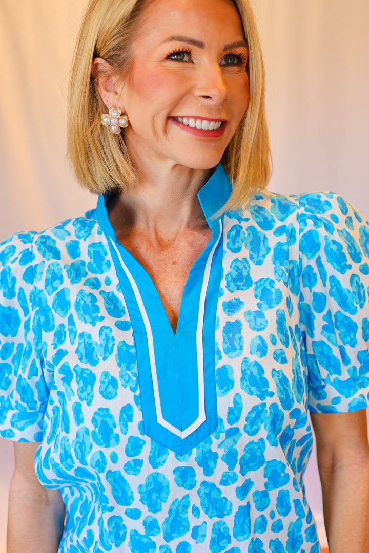 The Riviera Polo Top – Blue
