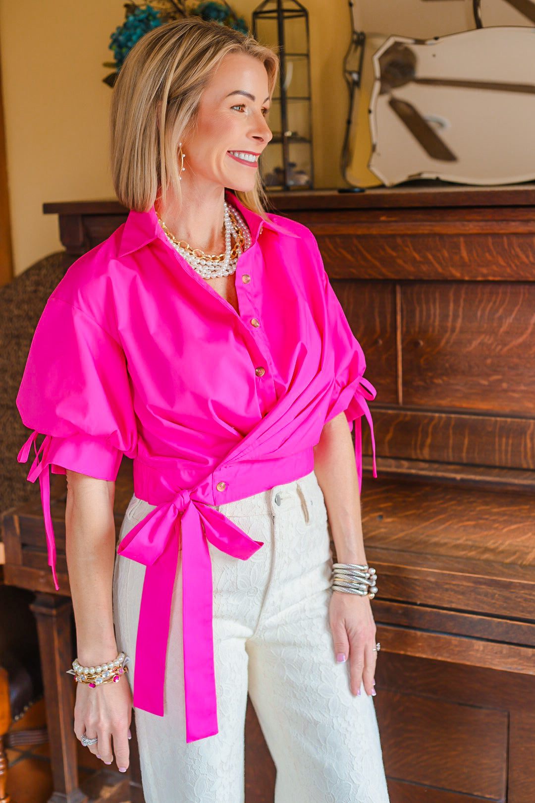 The South Beach Wrap Top – Pink
