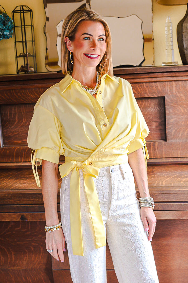 The South Beach Wrap Top –Yellow