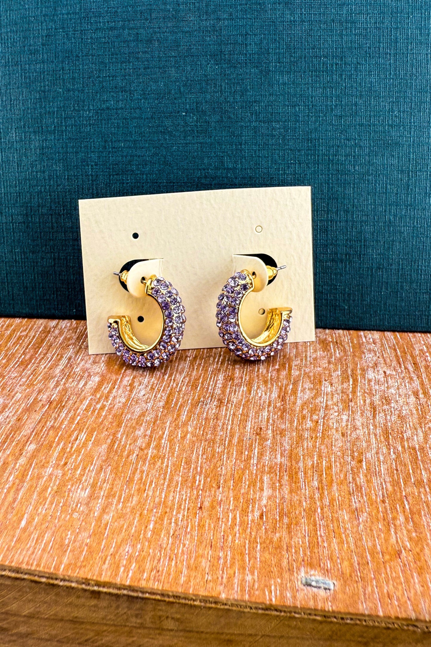 The Mini Presley Pavé Hoops