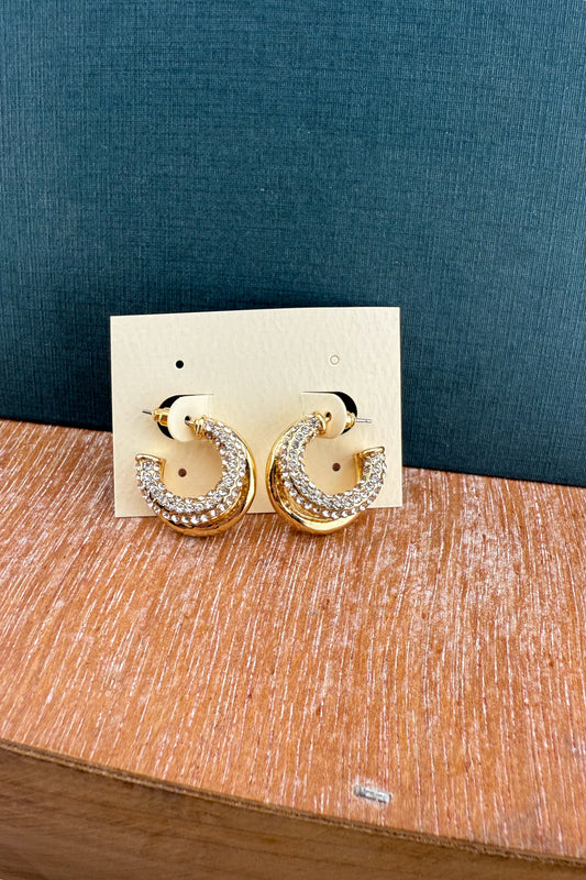 The Camille Crystal Hoops