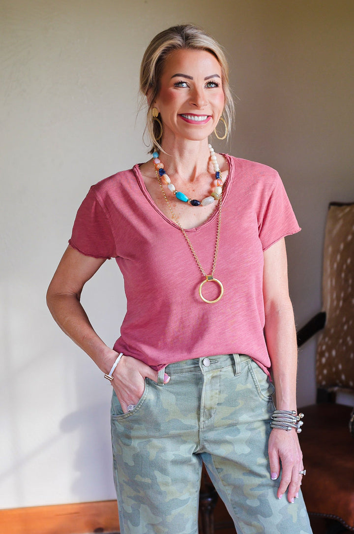 Dear John Vanya Tee - Copper Rose