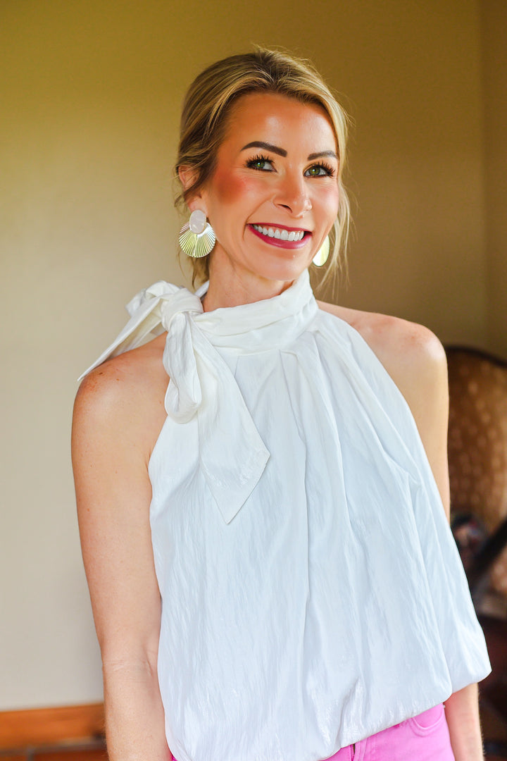 The Valette Tie Blouse – White