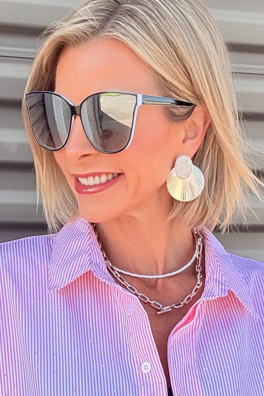 Pearl Silver Inlay Earrings