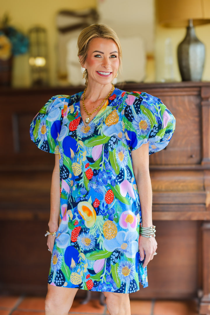 The Bluebonnet Garden Mini Dress