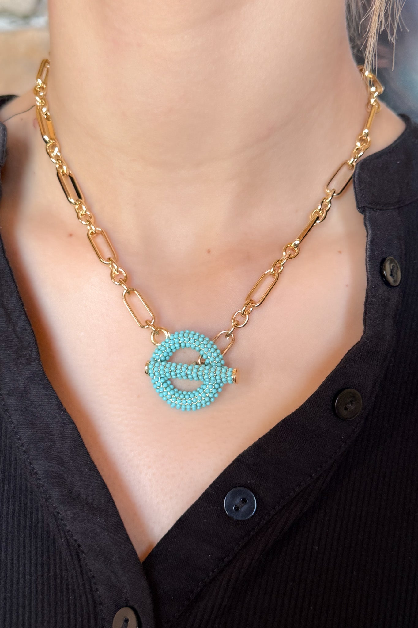 The Turquoise Link Necklace