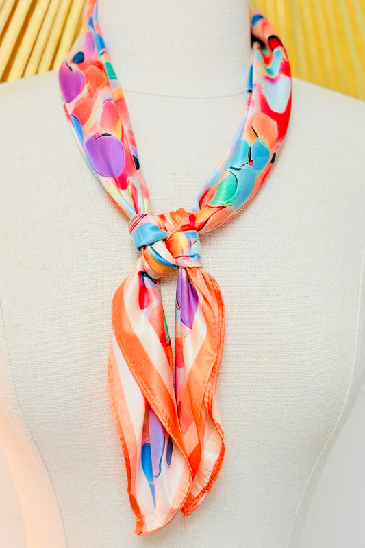 Peach Mosaic Scarf