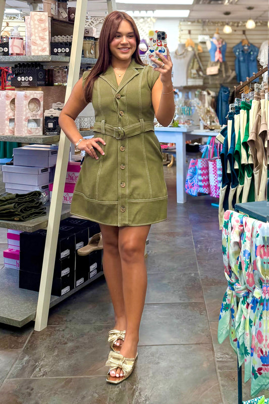 The Ollie Belted Mini Dress