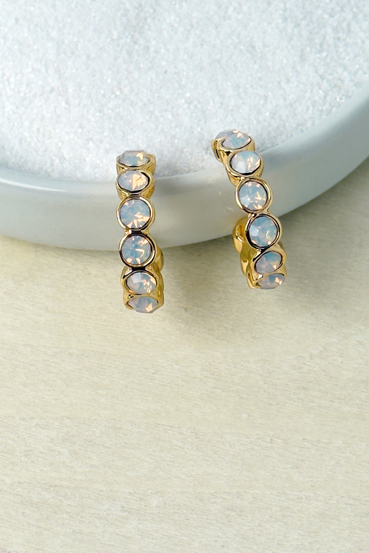 The Ellison Bezel Hoop Earrings
