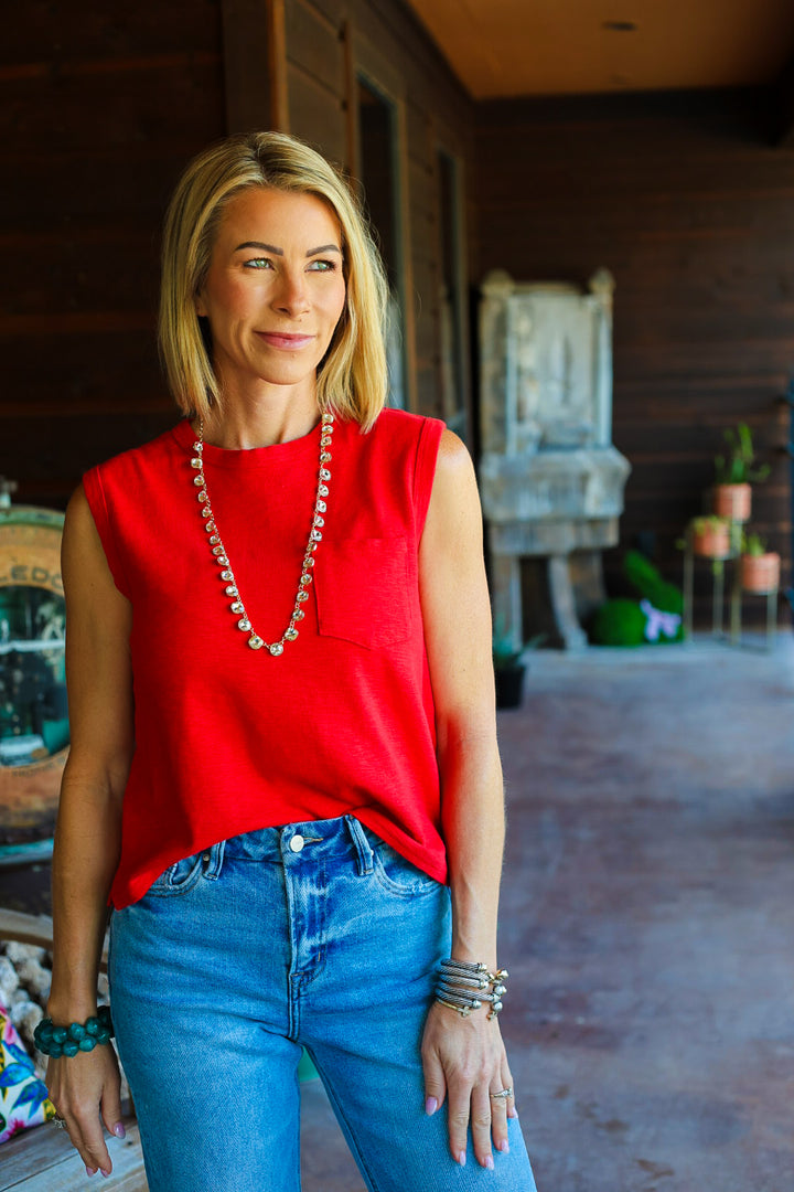 Harbor Pocket Tank - Red