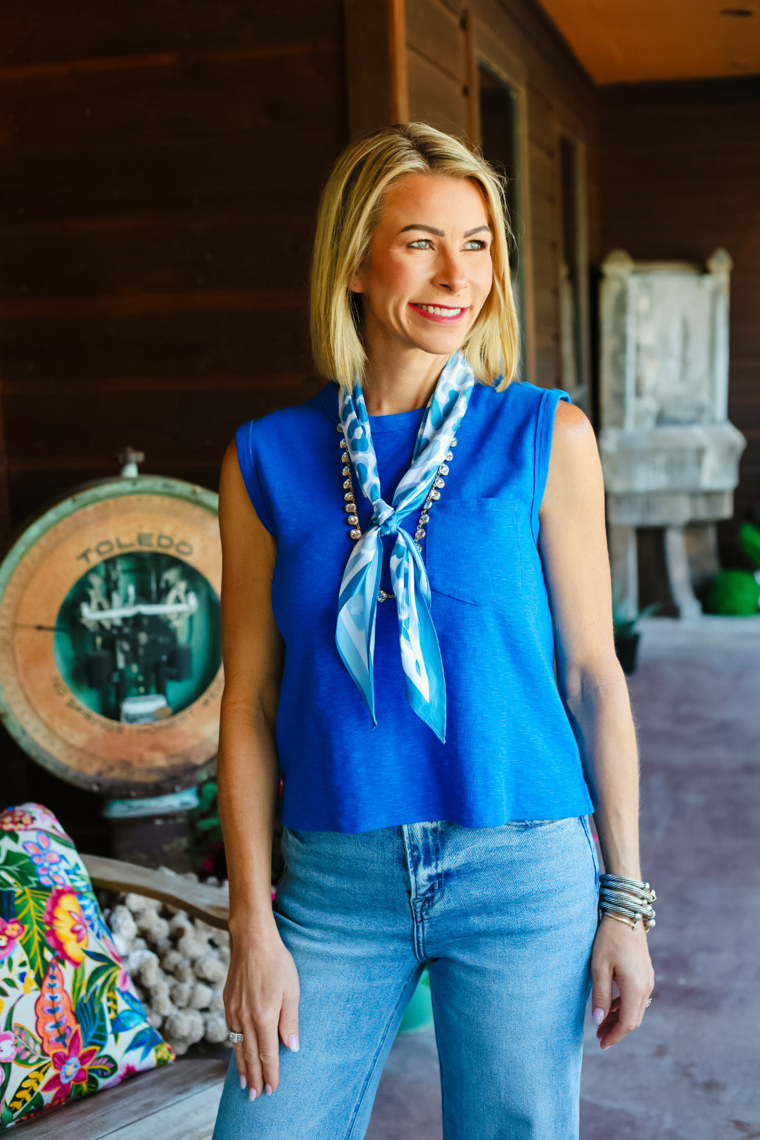 Harbor Pocket Tank - Cobalt