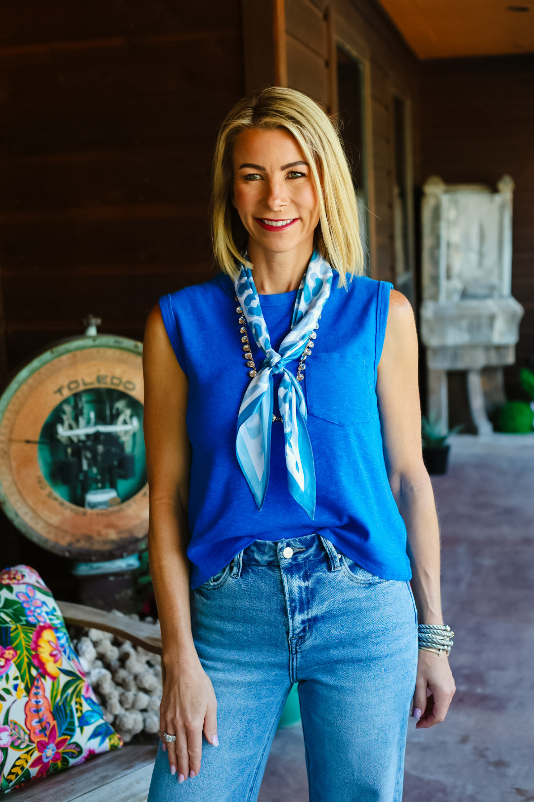 Harbor Pocket Tank - Cobalt