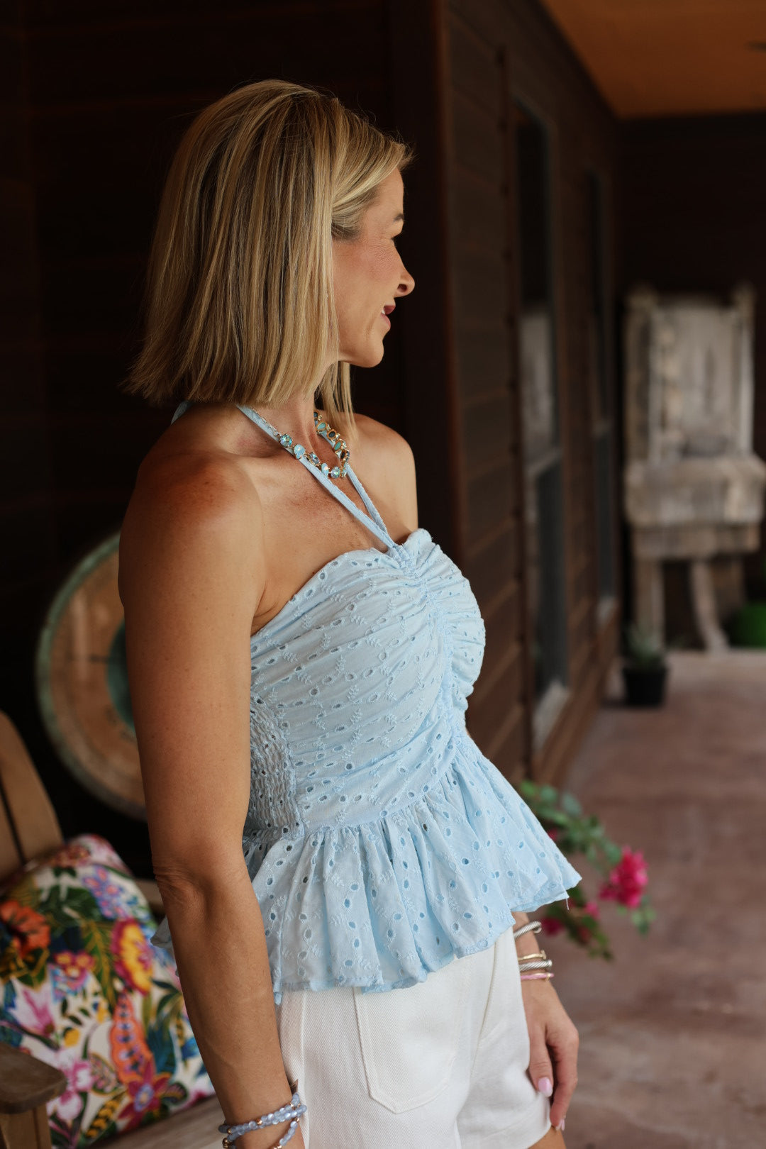 The Coast Smocked Halter Top