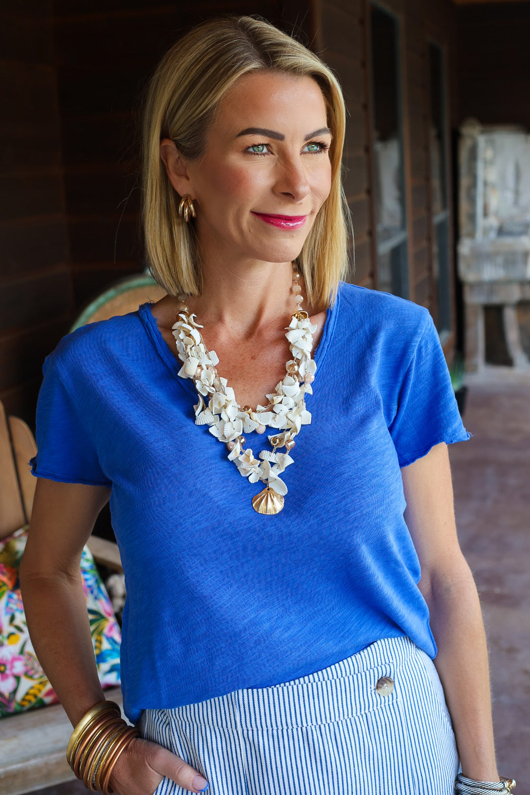 Dear John Vanya Tee - Dazzling Blue