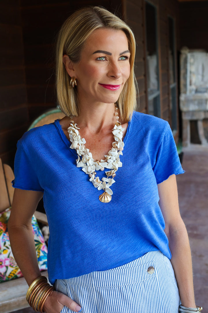 Dear John Vanya Tee - Dazzling Blue