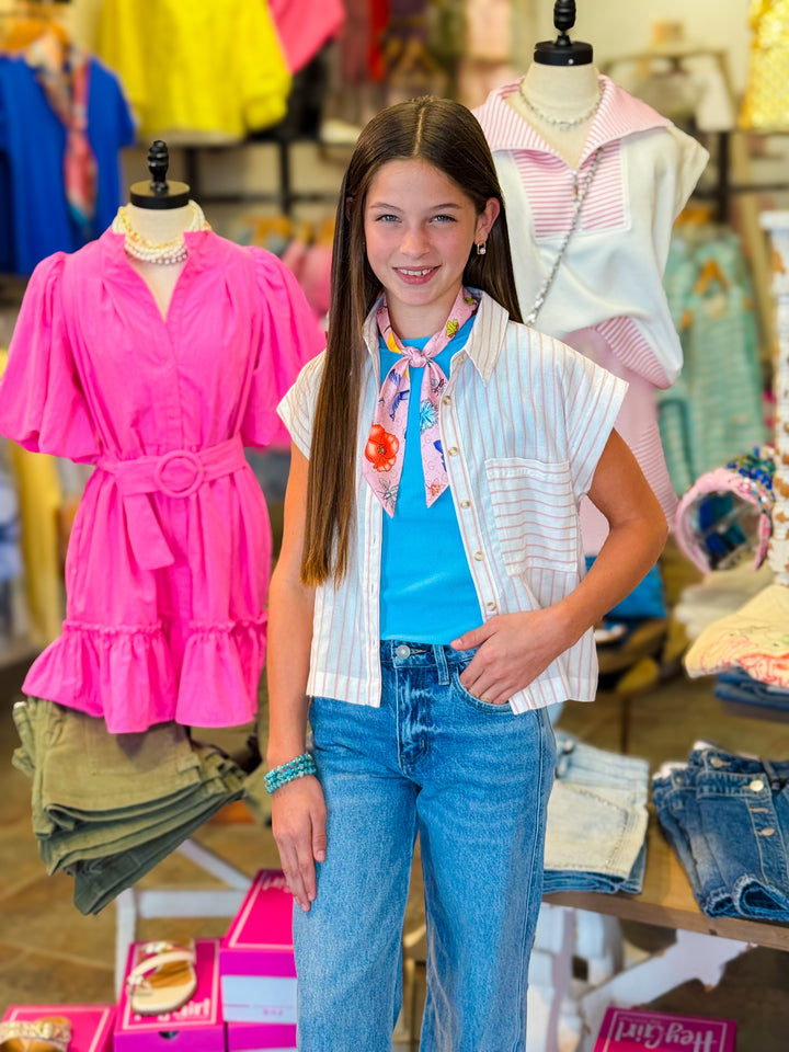 The Kylan Striped Top – Pink
